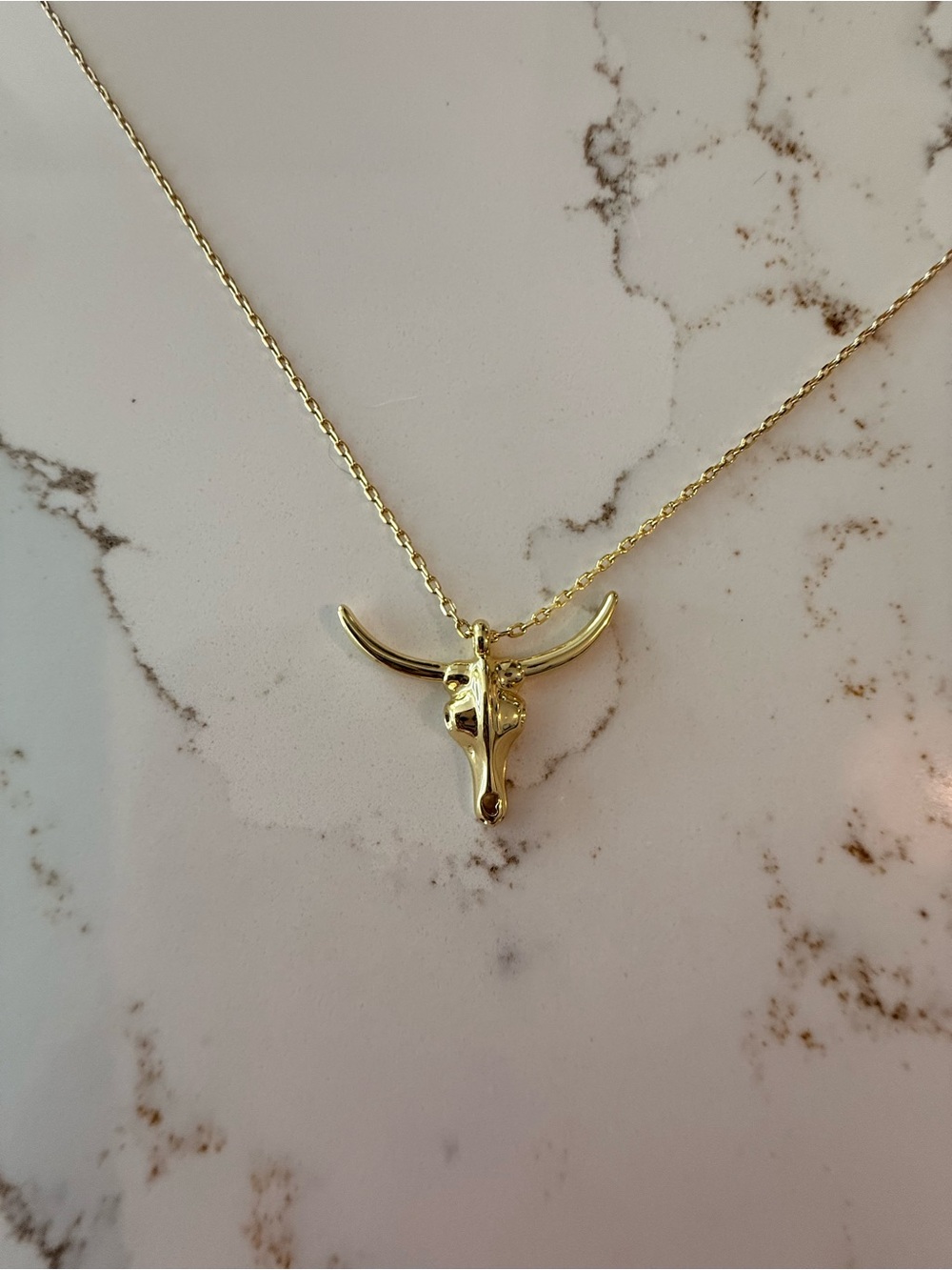 Uncommon James Gold Longhorn Pendant Necklace